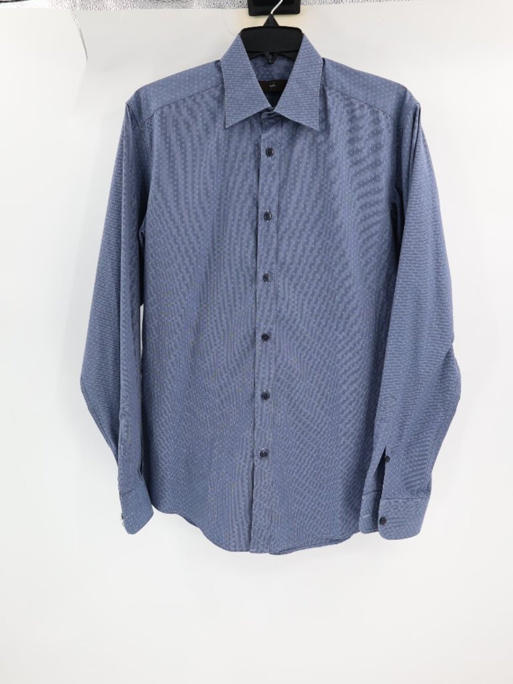 Z Zegna Dress Shirt Mens 15 Long Sleeve Button Up Microprint Geometric textured